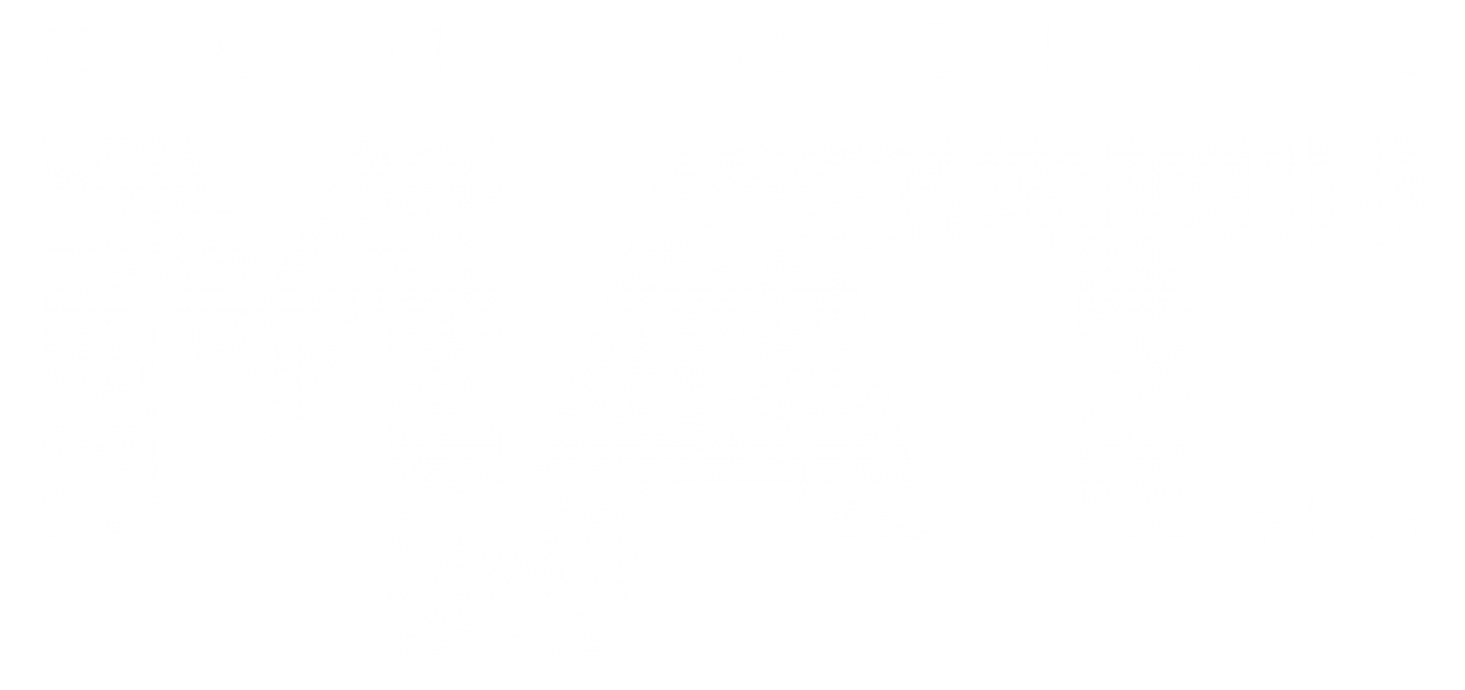 logo comercial mat blanco